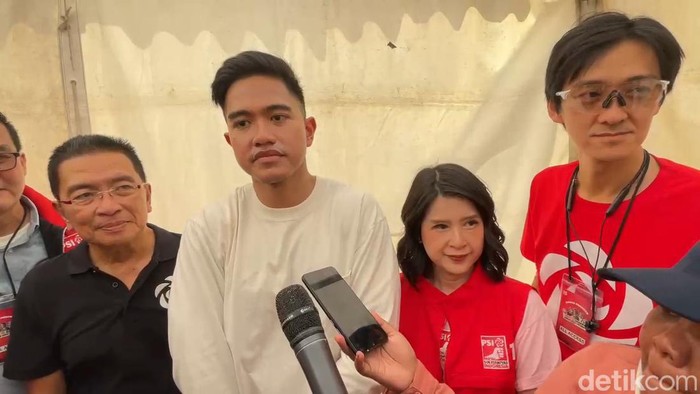 Ketum PSI Kaesang Pangarep saat kampanye di Batam. (Alamudin Hamapu/detikSumut)