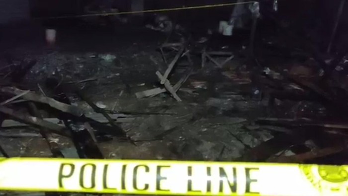 Kondisi pabrik rumahan pembuat petasan di Indramayu yang meledak