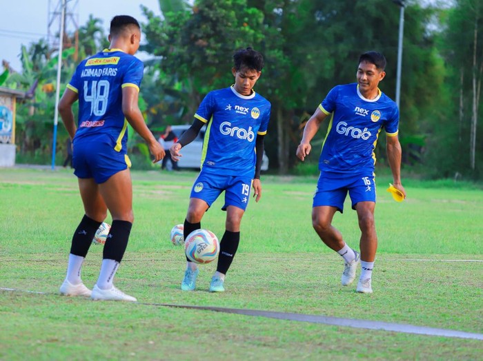 Latihan PSIM Jogja jelang melawan PSMS Medan, Kamis (1/2/2024).