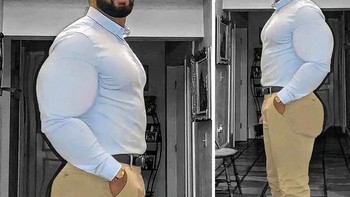 Ingin tampak kekar dan berotot tapi tampak sangat berlebihan. Foto: Boredpanda