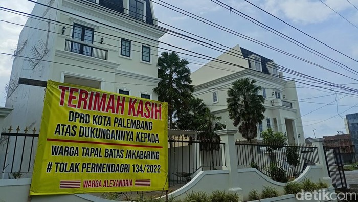 Perumahan di kawasan OPI Jakabaring yang tolak Permendagri 134/2022.
