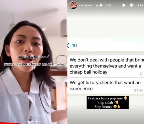 Tangkapan layar Instagram Rachel Vennya. (Istimewa)