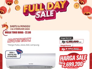 AC Split 1/2 PK Transmart Full Day Sale Diskon Sampai Rp 1,5 juta