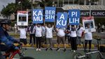 Aksi Ajak Pilih Yang Bersih di Bundaran HI