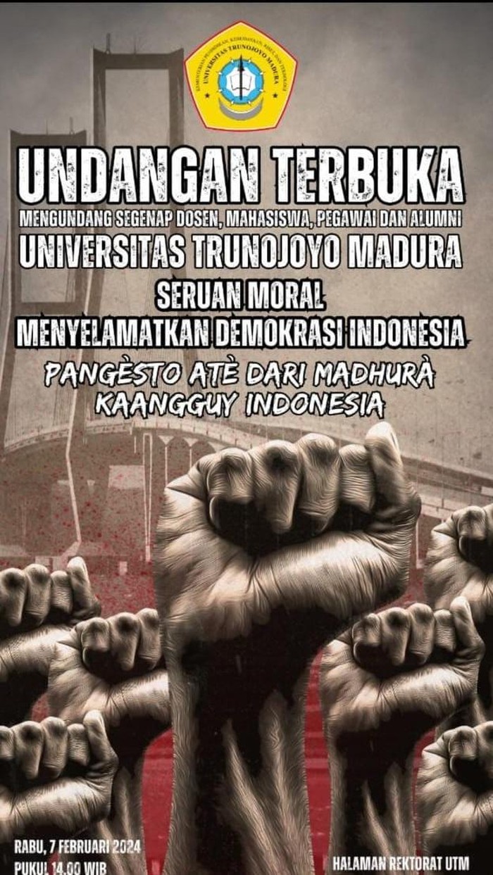 Aksi sivitas akademika UTM sikapi demokrasi saat ini