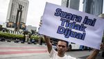 Bawaslu Sosialisasi Pemilu Antipolitik Uang di Bundaran HI