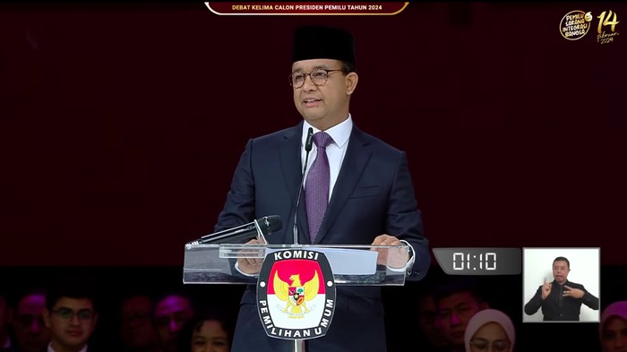 Capres nomor urut 1 Anies Baswedan (YouTube KPU RI)