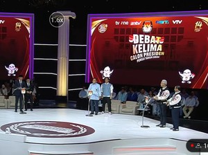 Momen Cawapres Dampingi Capres di Segmen Keenam Debat
