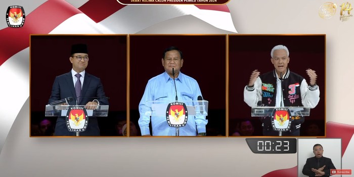 Debat Pilpres 2024 (dok. YouTube KPU)
