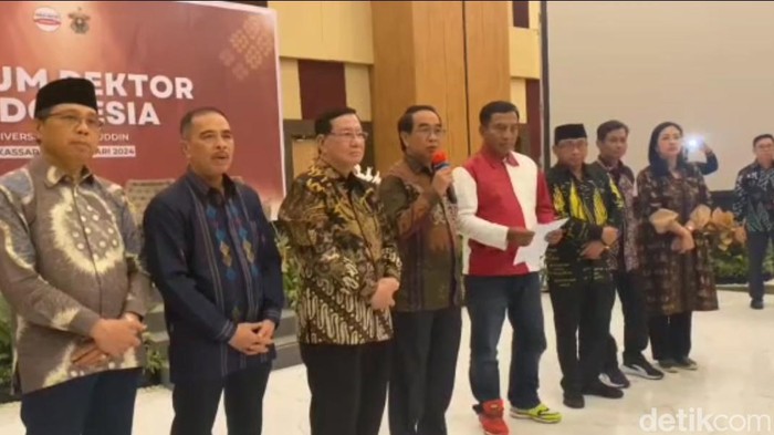 Forum Rektor Indonesia (FRI) menggelar deklarasi Pemilu aman dan damai di Makassar, Sulsel.
