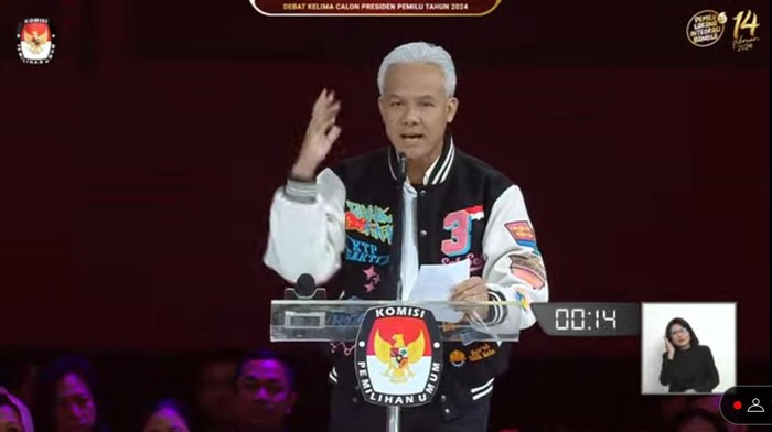 Ganjar Pranowo di debat kelima Pilpres 2024