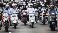 Gibran menggelar Sunday Morning Ride (Sunmori) di Jakarta, Minggu (4/2/2024).