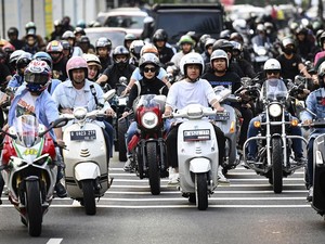 Spek dan Harga Vespa yang Dipakai Gibran Sunmori Bareng Raffi Ahmad dkk