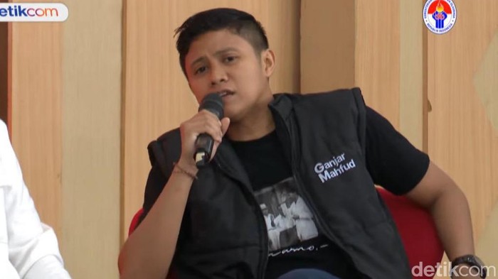Jubir TPN Ganjar-Mahfud, Aris Setiawan Yodi. (YouTube detikcom)
