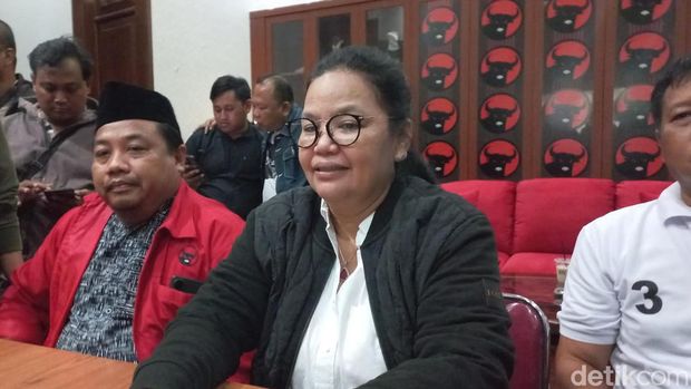 Ketua TPD Ganjar-Mahfud Jawa Tengah, Agustina Wilujeng, usai debat capres Minggu (4/2/2024).