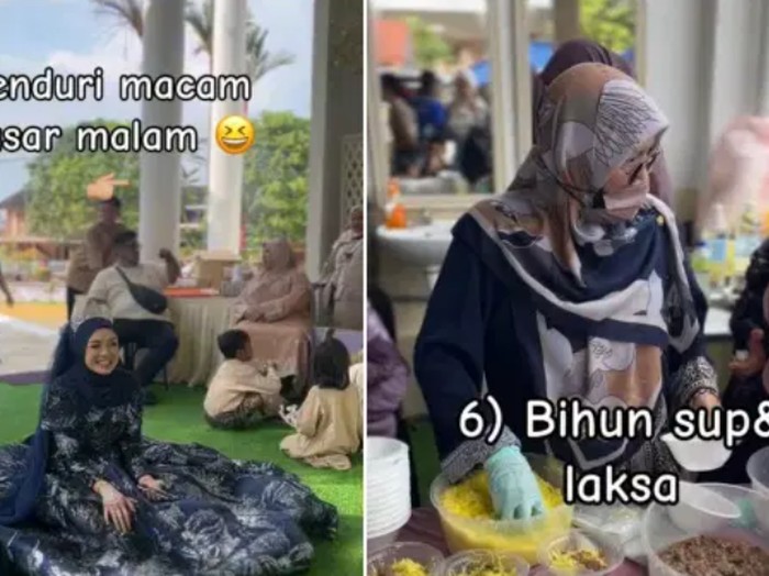 Konsep acara pernikahan unik bertema pasar malam, mendadak viral.