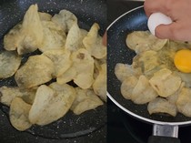 Nyeleneh! Masak Telur Pakai Keripik Kentang Netizen Ini Dinyinyiri
