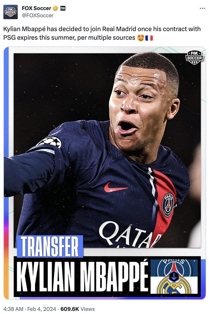 Transfer Kylian Mbappe