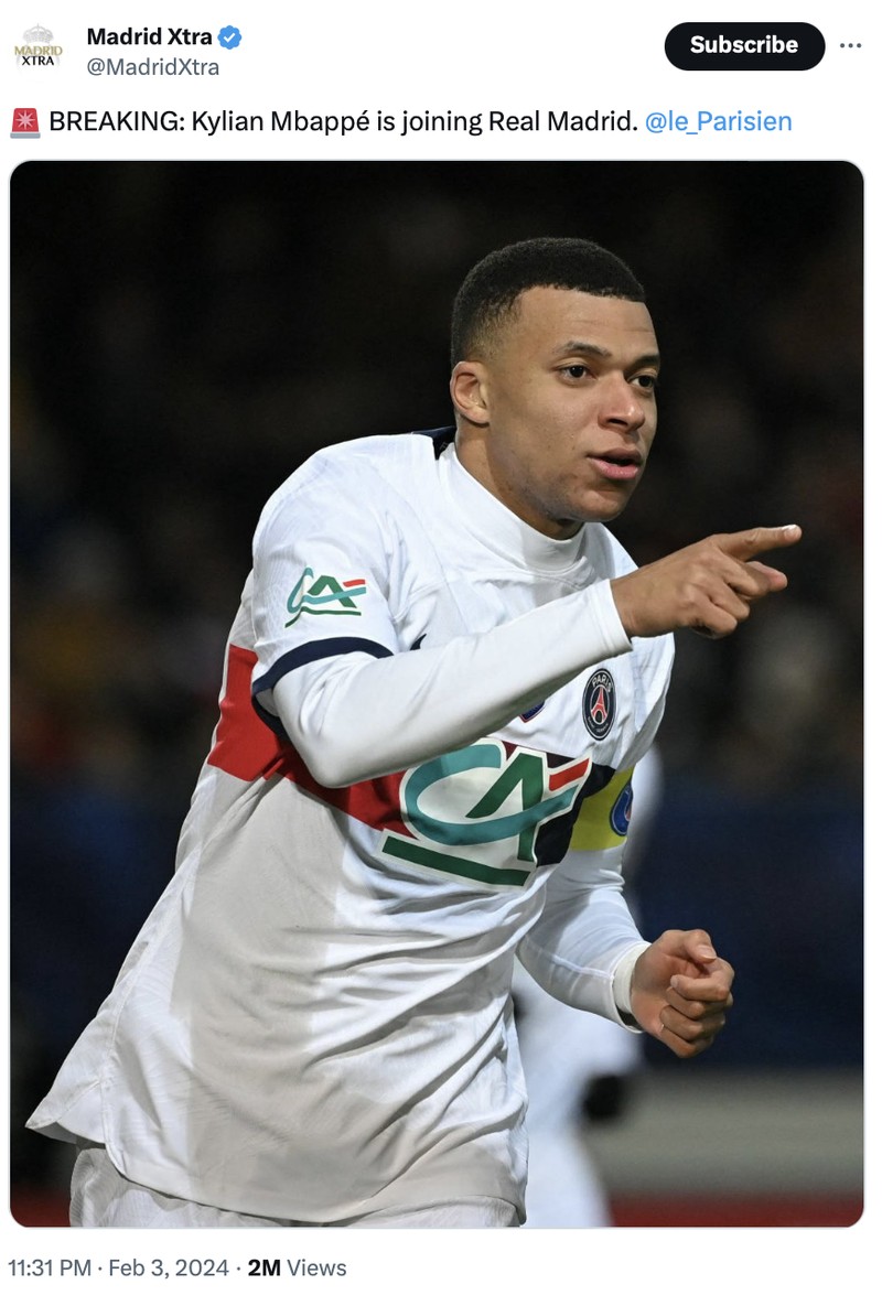 Transfer Kylian Mbappe