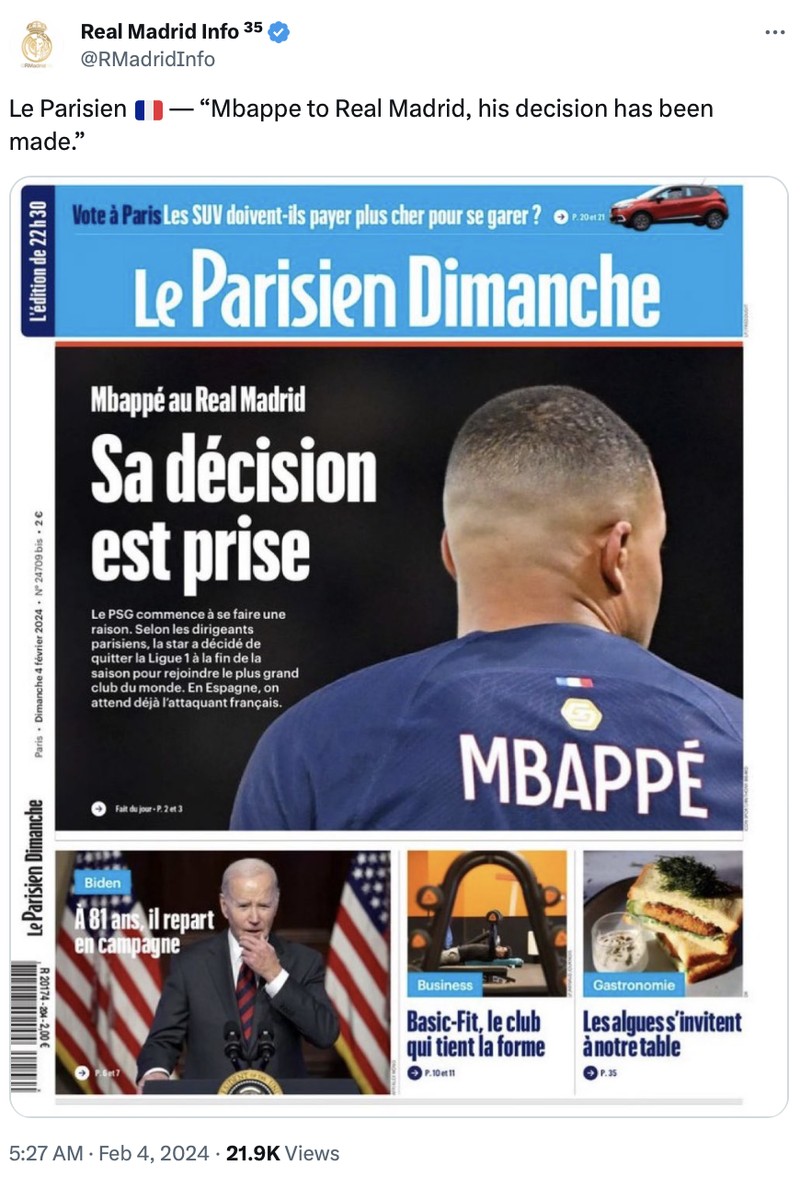 Transfer Kylian Mbappe