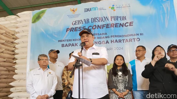 Menko Perekonomian Airlangga Hartarto. (Devandra/detikcom)
