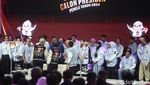 Momen Paslon Naik Panggung, Prabowo-Gibran Salami Anies