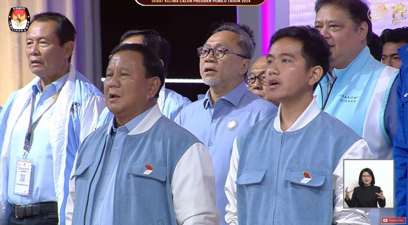Outfit debat kelima capres 2024 (dok. YouTube KPU)