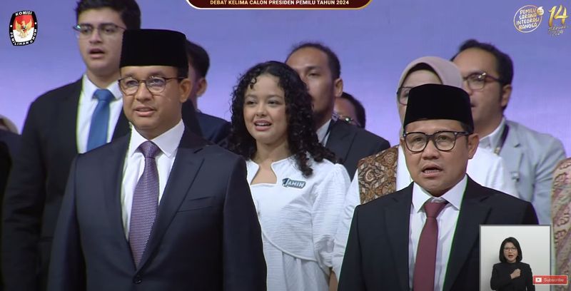 Outfit debat kelima capres 2024 (dok. YouTube KPU)