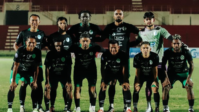 PSS Sleman di laga uji coba lawan RANS Nusantara FC, Sabtu (27/1/2024).