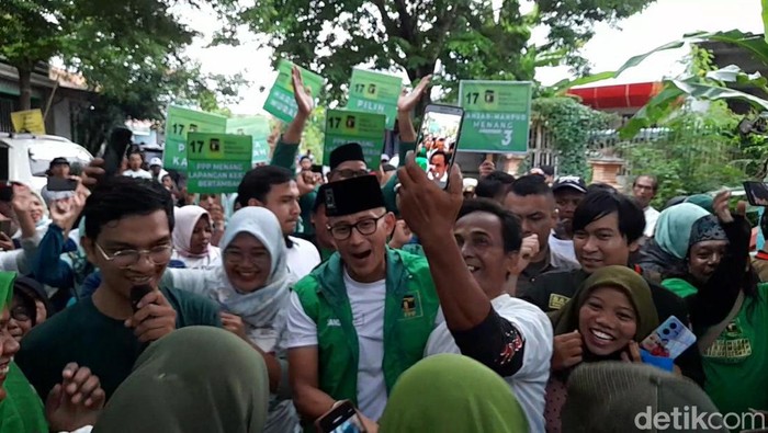 Ketua Bappilu Nasional PPP, Sandiaga Uno saat berada di Brebes, Minggu (4/2/2024) sore.
