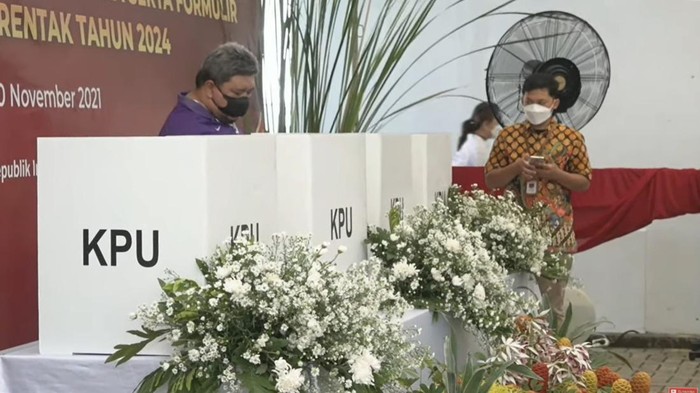 Simulasi Pemungutan Suara Pemilu 2024.
