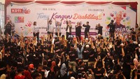 Ketua TPN Ganjar-Mahfud, Arsjad Rasjid menghadiri Temu Kangen Disabilitas di Pos Bloc, Jakarta, Minggu (4/2/2024).