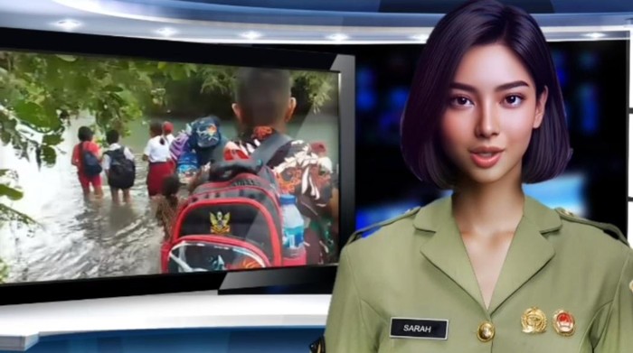 Tangkapan layar presenter berita AI TNI AD (dok. TNI AD)