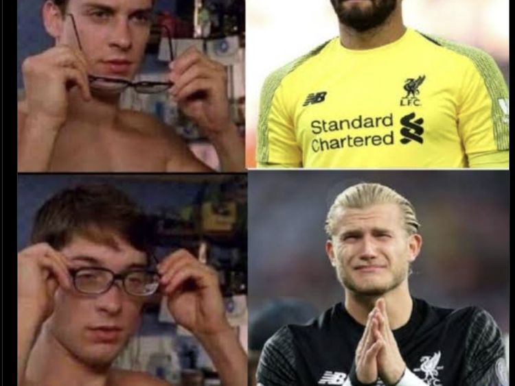 Meme: Blunder Lawan Arsenal, Alisson seperti Karius