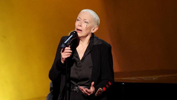 Annie Lennox performs onstage at the 66th Annual GRAMMY Awards held at Crypto.com Arena on February 4, 2024 in Los Angeles, California. (Photo by Christopher Polk/Billboard via Getty Images)
