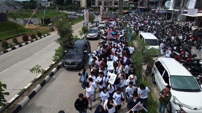 Apel Akbar Relawan Bison di Depok
