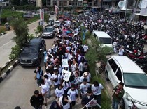 Apel Akbar Relawan Bison di Depok