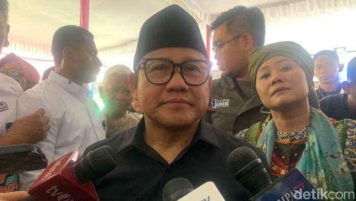 Cawapres nomor urut 1 Muhaimin Iskandar atau Cak Imin (Mulia/detikcom).