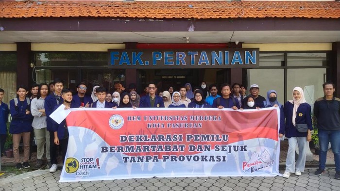 Deklarasi pemilu damai oleh sivitas akademika Unmer Pasuruan