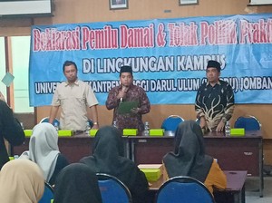 Unipdu Jombang Deklarasi Pemilu Damai, Tolak Politik Praktis di Kampus