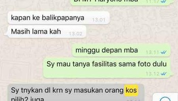 Harus selektif juga kalau mau terima orang yang minat ngekos. Foto: X/Twitter