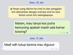 Drama Chat Kocak Cari Kosan, Ketawa Aja Dulu