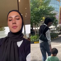 Saking nyaman berhijab, ketika ke mall wanita kelahiran 18 September 1987 ini tetap tampil berhijab mengajak anaknya, Kiano. Model yang memiliki tinggi 182 dm ini terlihat stylish ketika berhijab. Foto: Dok. Instagram @paula_verhoeven.