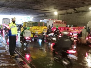 Genangan di Terowongan Halim Mulai Surut, Lalin Berangsur Normal