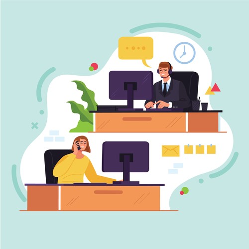 Ilustrasi lowongan kerja staf admin. (Freepik)