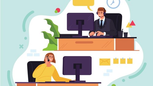 Ilustrasi lowongan kerja staf admin. (Freepik)