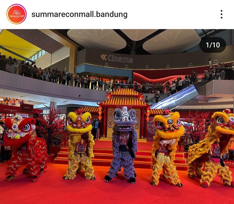 Info jadwal dan lokasi pertunjukan barongsai di Kota Bandung, Februari 2024.