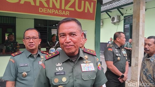 Pangdam IX/Udayana Mayjen Harfendi di Makodim 1611 Badung, Senin (5/2/2024). (Foto: Aryo Mahendro/detikBali)