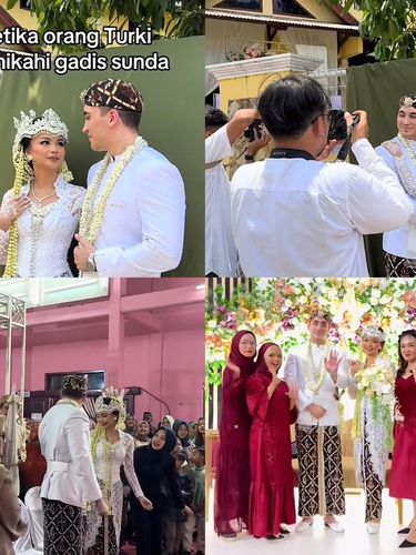 Foto pasangan Anisa Novia Fridayanti menkah dengan pria asal Turki, Anıl Kaan Başkaya. KIsah cinta beda negara ini langsung viral di TikTok