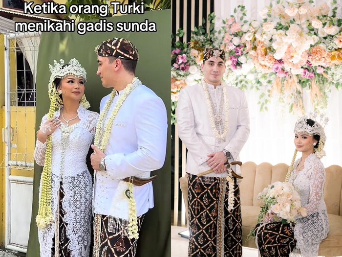 Foto pasangan Anisa Novia Fridayanti menkah dengan pria asal Turki, Anıl Kaan Başkaya. KIsah cinta beda negara ini langsung viral di TikTok